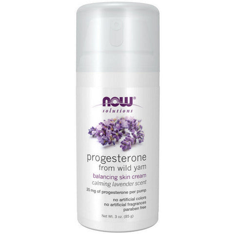 Now Foods, Natural Progesterone Balancing Skin Cream with Lavender, 3 Oz