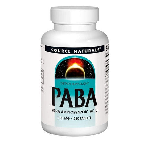 Source Naturals, PABA, 100 mg, 250 Tabs Source Naturals