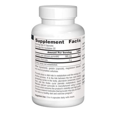 Source Naturals, Pyruvate Power, 750 MG, 90 Caps Source Naturals