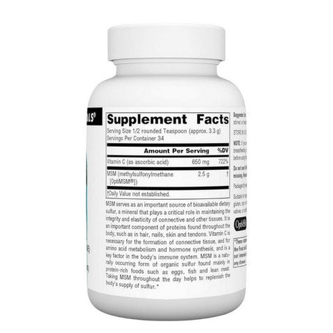 Source Naturals, MSM with Vitamin C, 4 oz Source Naturals