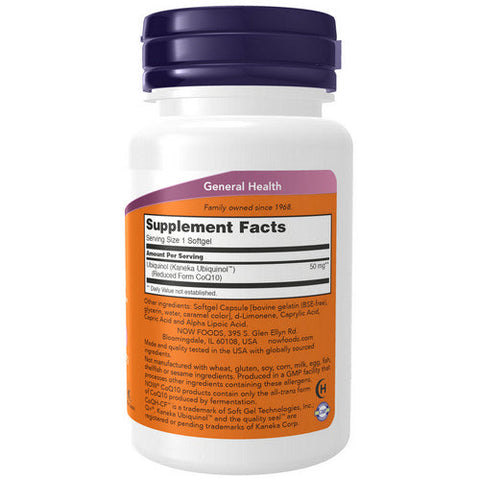Now Foods, Ubiquinol CoQH-CF, 60 Gels Now Foods