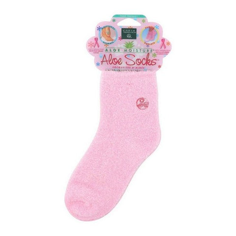 Spa Socks Aloe Infused Pink 1 Pair by Earth Therapeutics