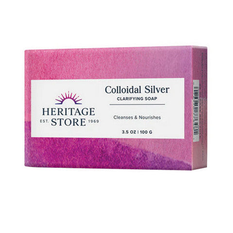 Heritage Store, Colloidal Silver Soap Bar, 3.5 OZ Heritage Store