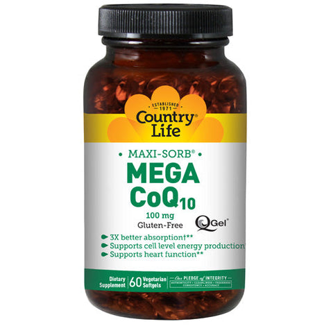 Country Life, Mega Q-Gel, 100 mg, 60 Softgels