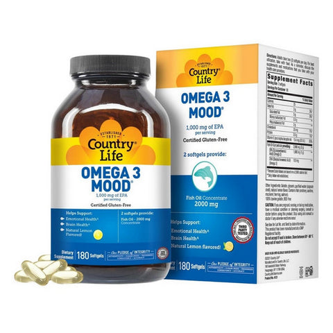 Omega 3 Mood 180 Softgels by Country Life