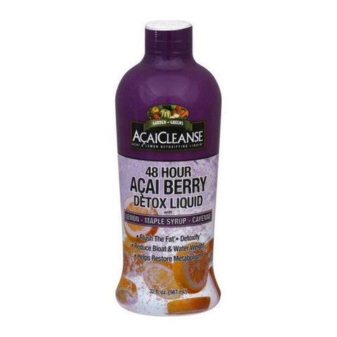 Garden Greens, Acai Cleanse 48Hr Detox, 32 Oz Garden Greens