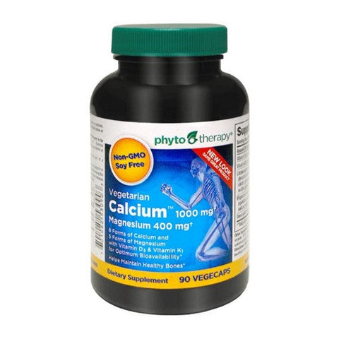 Phyto Therapy, Vegetable Calcium with Magnesium, 90 VCaps