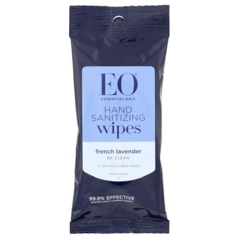 EO Products, Hand Sanitizing Wipes, Lavender 10 Count(case of 6) EO Products