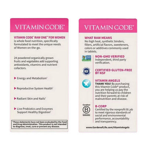 Garden of Life, Vitamin Code, Raw One for Women 75 Caps Garden of Life