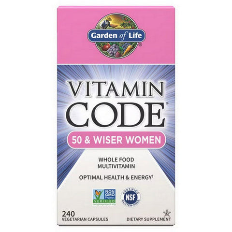 Garden of Life, Vitamin Code, 50 & Wiser Women's Formula 240 Caps Garden of Life