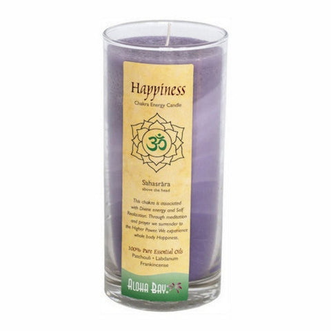 Aloha Bay, Candle Chakra Energy Jar Happiness Violet, 11 Oz