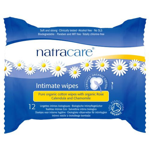 Natracare, Cotton Feminine Wipes, 12 ct Natracare
