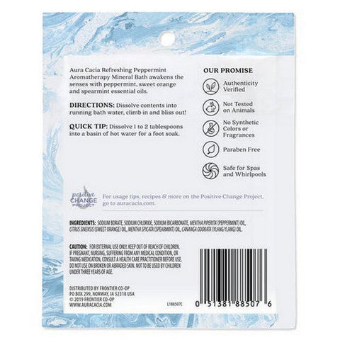 Aura Cacia, Mineral Bath, Peppermint Harvest 2.5 oz