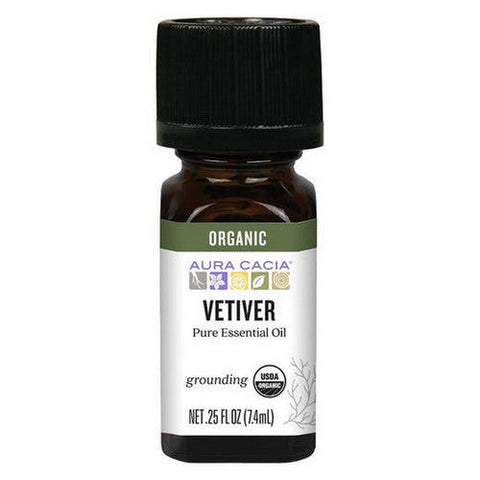 Aura Cacia, Essential Oil Vetiver, Veviter 0.25 oz Aura Cacia
