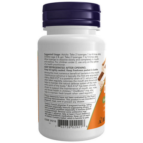 Now Foods, OralBiotic Blis K12, 60 Lozenges Now Foods