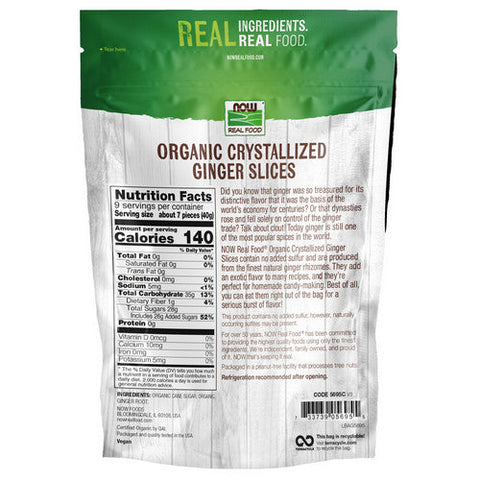 Now Foods, Ginger Slices (Crystallized), 12 oz