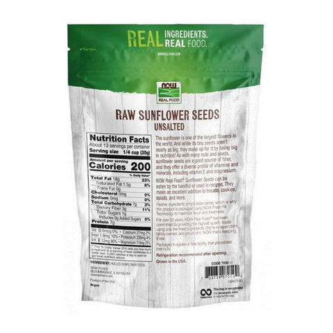 Now Foods, Sunflower Seeds Raw Hulled, Unsalted 1 lb