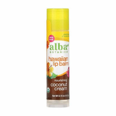 Alba Botanica, Hawaiian Lip Balm, Coconut Cream 0.15 oz Alba Botanica