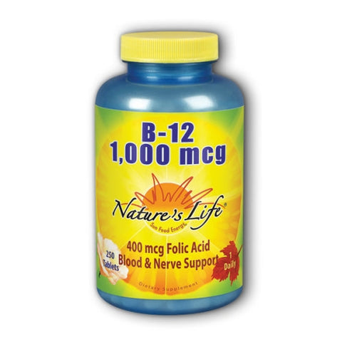 Nature's Life, Vitamin B-12, 1000 mcg, 250 tabs