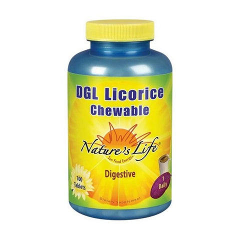Nature's Life, DGL Licorice Chewable, 380 mg, 100 Tabs Nature's Life