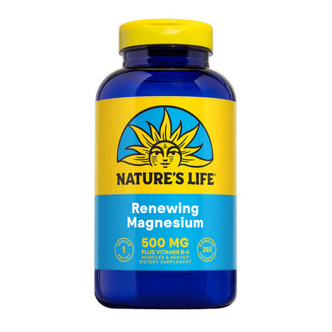 Nature's Life, Renewing Magnesium, 500 Mg, 250 Caps Nature's Life