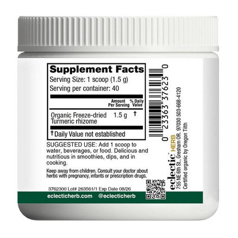 Eclectic Herb, Turmeric Powder, 60 Grams