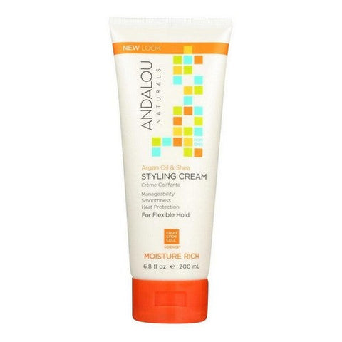 Andalou Naturals, Styling Cream Argan Oil And Shea Moisture Rich, Argan Oil and Shea, 6.8 oz