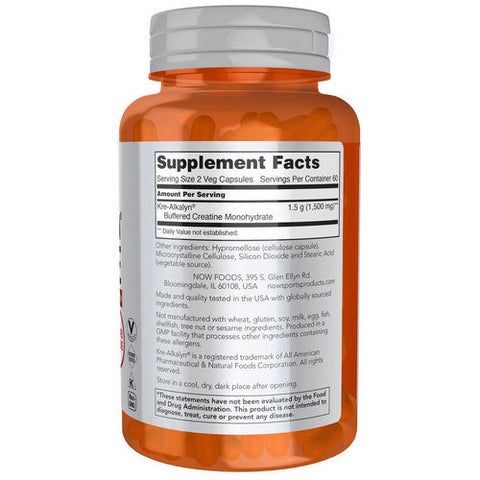 Now Foods, Kre Alkalyn Creatine, 120 caps