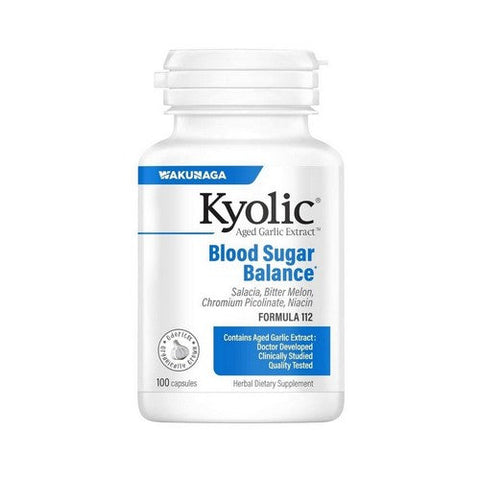 Kyolic, Aged Garlic Extract Blood Sugar Balance Formula 112, 100 CAPS