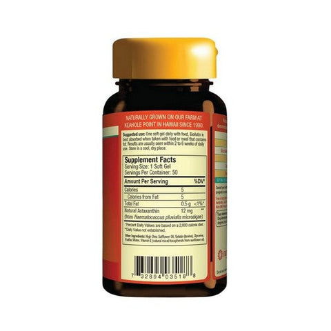 Nutrex Hawaii, Bioastin Hawaiian Astaxanthin, 12 Mg, 50 Softgels Nutrex Hawaii