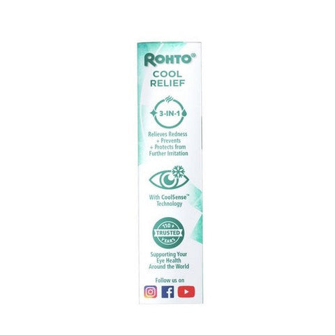 Rohto, Cooling Eye Drops Cool Relief, 0.4 Oz