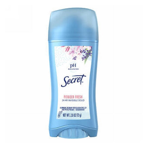 Secret, Antiperspirant Deodorant Invisible Solid Powder Fresh, 2.6 Oz