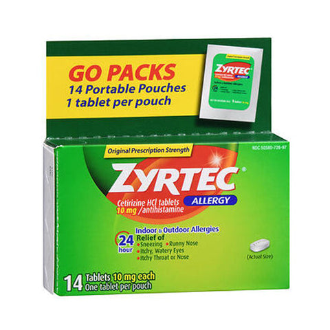 Zyrtec, Allergy Tablets, 10 mg, 14 tabs