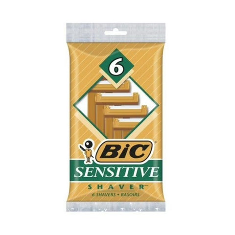 Bic, Single Blade Shavers Sensitive Skin, 6 each