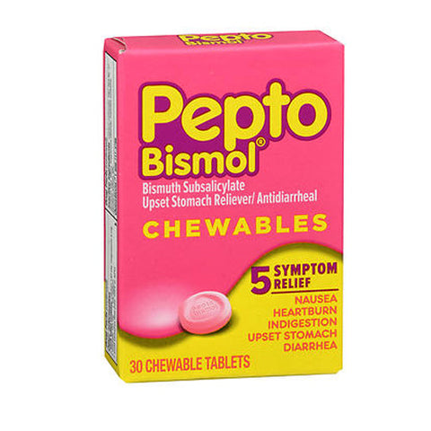 Pepto-Bismol, Bismuth Subsalicylate Chewable Tablets, 30 Count Pepto-Bismol
