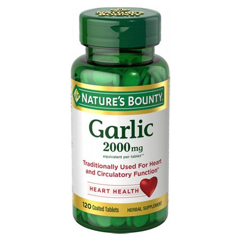 Nature's Bounty, Nature's Bounty Odor Free Garlic, 2000 mg, 120 tabs Nature's Bounty