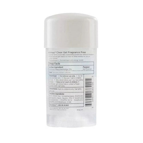 Almay, Anti-Perspirant Amd Deodorant Clear Gel Sensitive Skin Fragrance Free, 2.25 Oz Almay