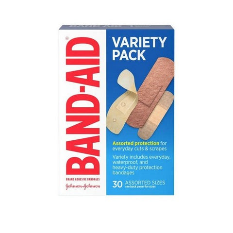 Band-Aid, Adhesive Bandages Variety Pack, 30 Count Band-Aid