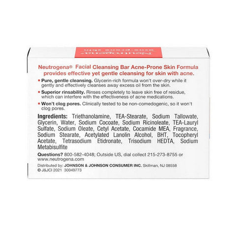 Neutrogena, Facial Bar Acne Prone Skin Formula, 3.5 oz