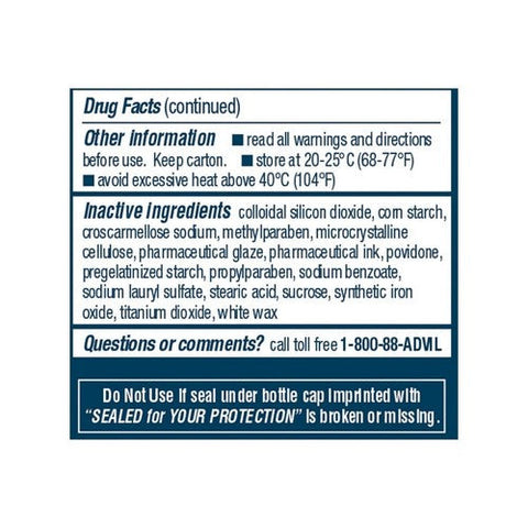 Advil, Ibuprofen Pain Reliever Fever Reducer Coated, 200 Mg, 24 Tabs