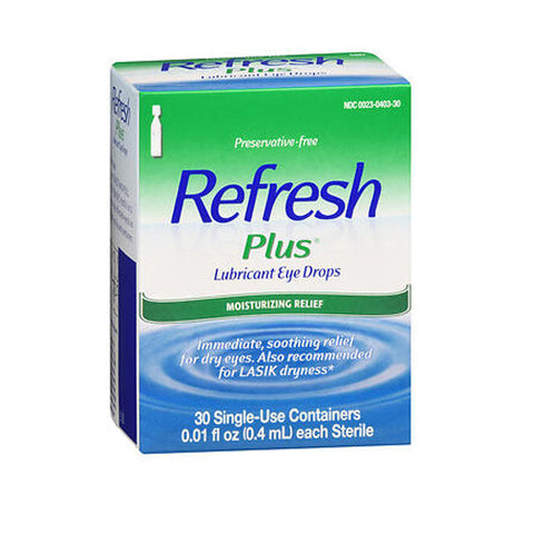 Refresh, Plus Lubricant Eye Drops Single-Use Containers, 30 Count Refresh