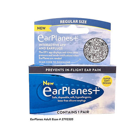Earplanes, Plus Ear Plugs Regular, 1 Pair Earplanes